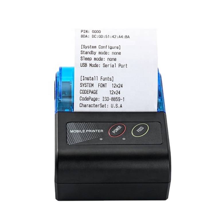 Receipt Printer - Drukarka termiczna 58mm, 2-calowa, przenośna, mini,