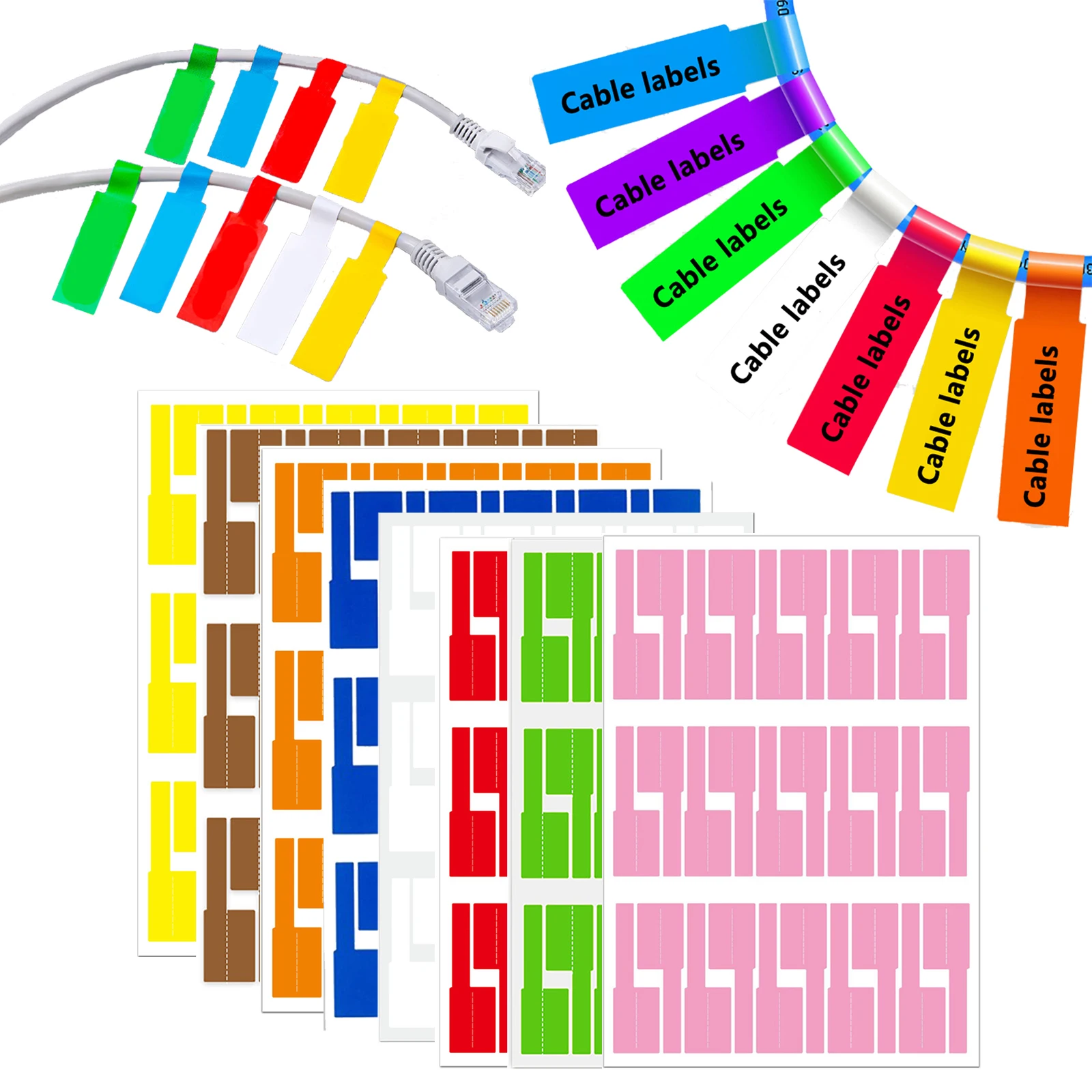 Label Printer - 240 szt. Samoprzylepne etykiety na kable,