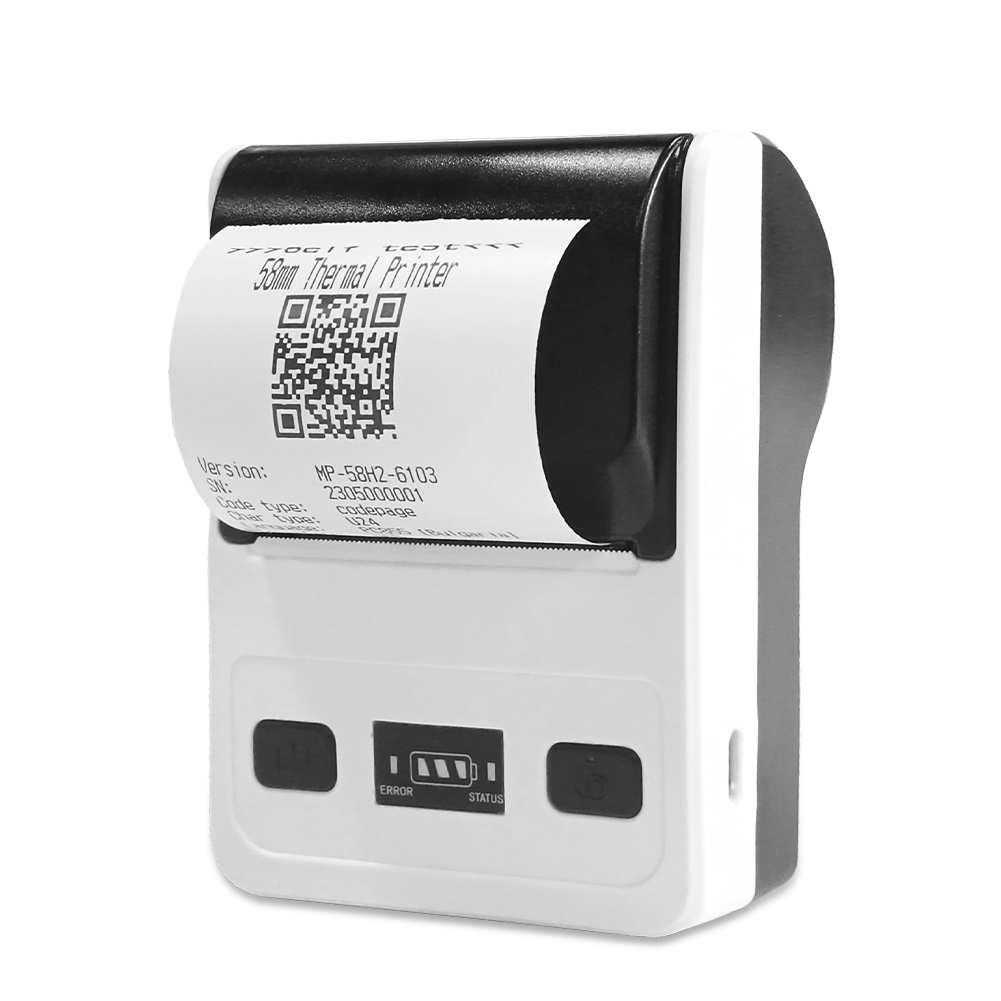 Receipt Printer - Mini Drukarka Termiczna Bluetooth 58mm Bezprzewodowa